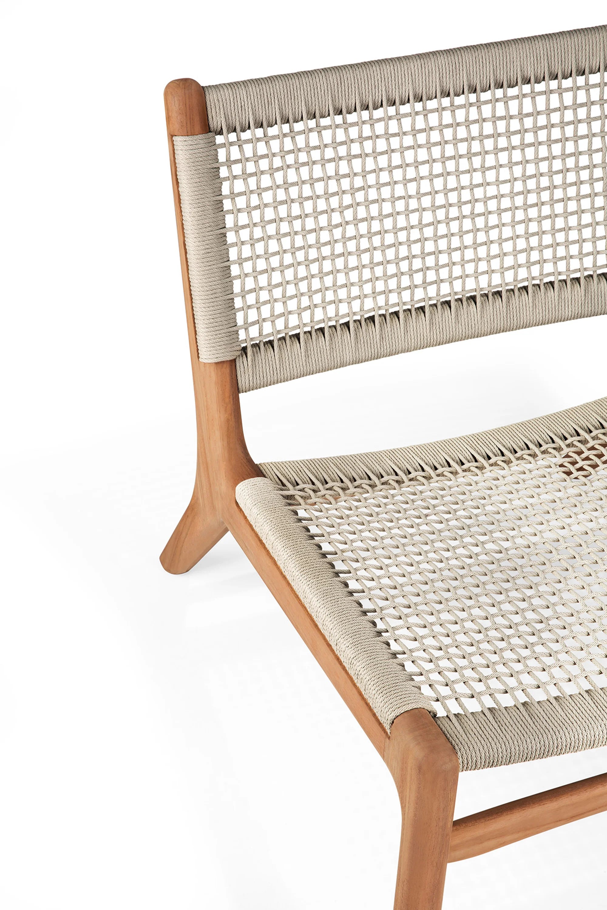 Jack 10223 Woven Outdoor Lounge Chair - Teak/Beige-11
