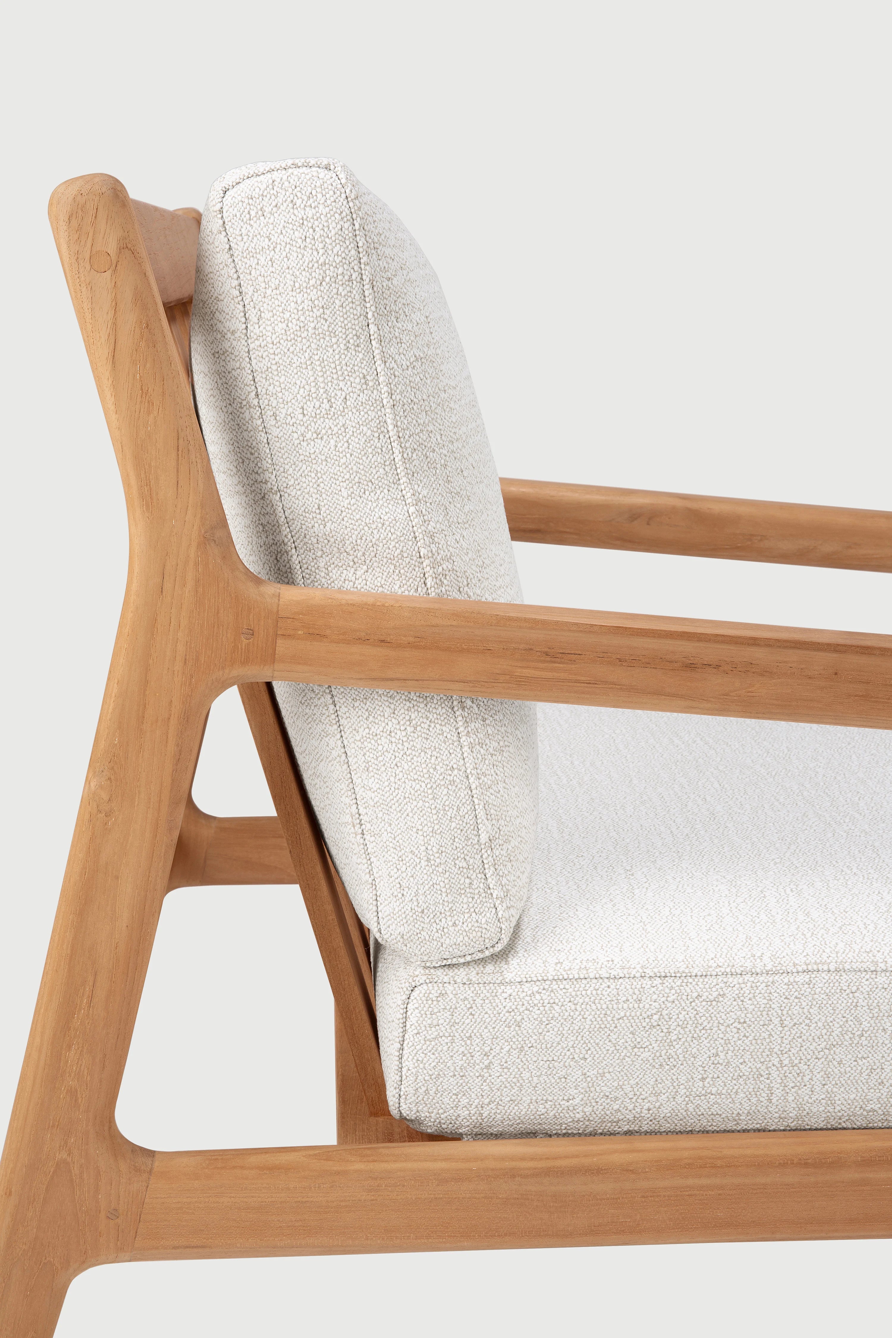 Jack 10250 Outdoor Lounge Chair - Teak/Fabric (Off White)-7