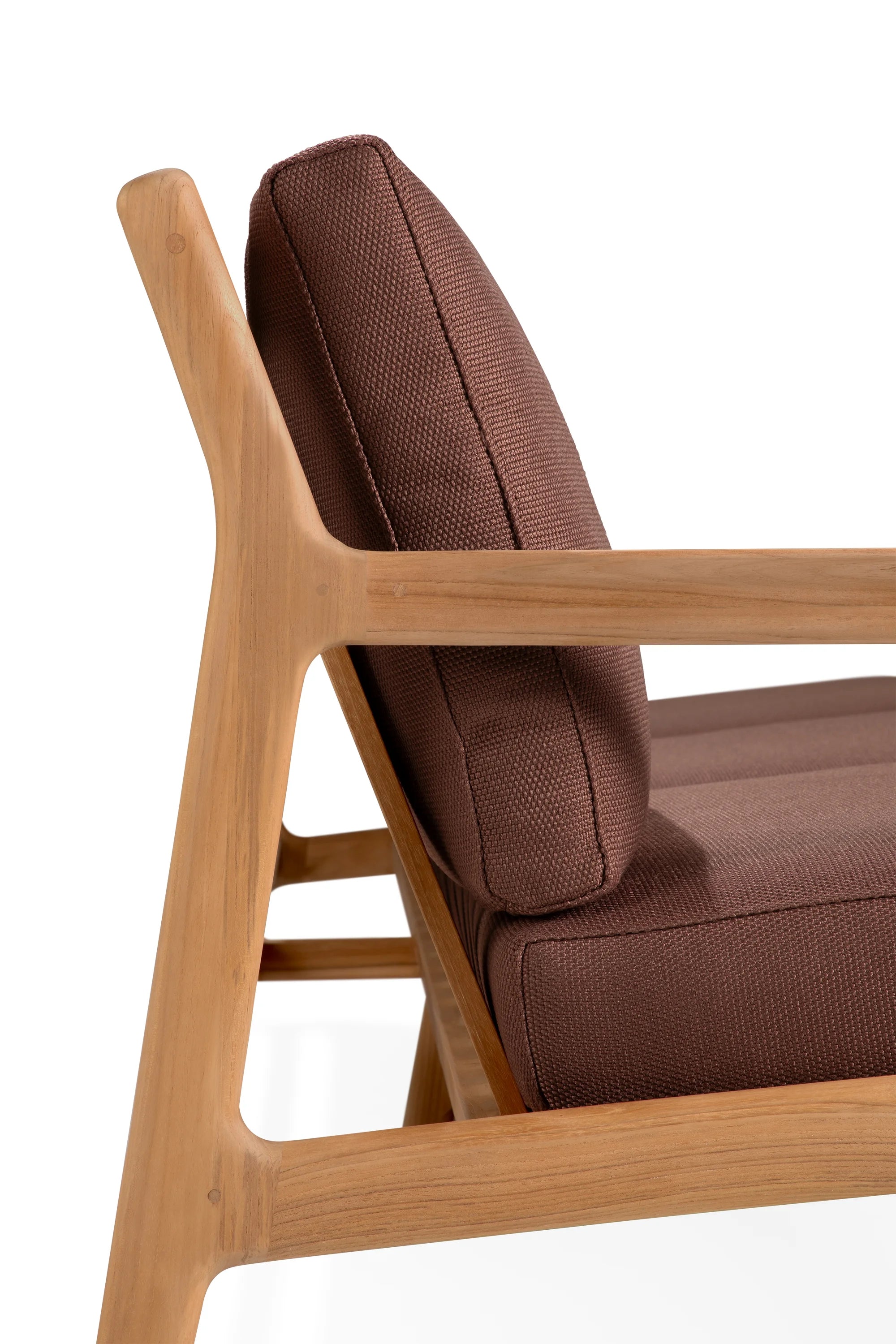 Jack 10438 Outdoor Sofa - Teak/Fabric (Burgundy)-4
