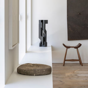 Circonvolution Sculpture - Varnished Teak Black