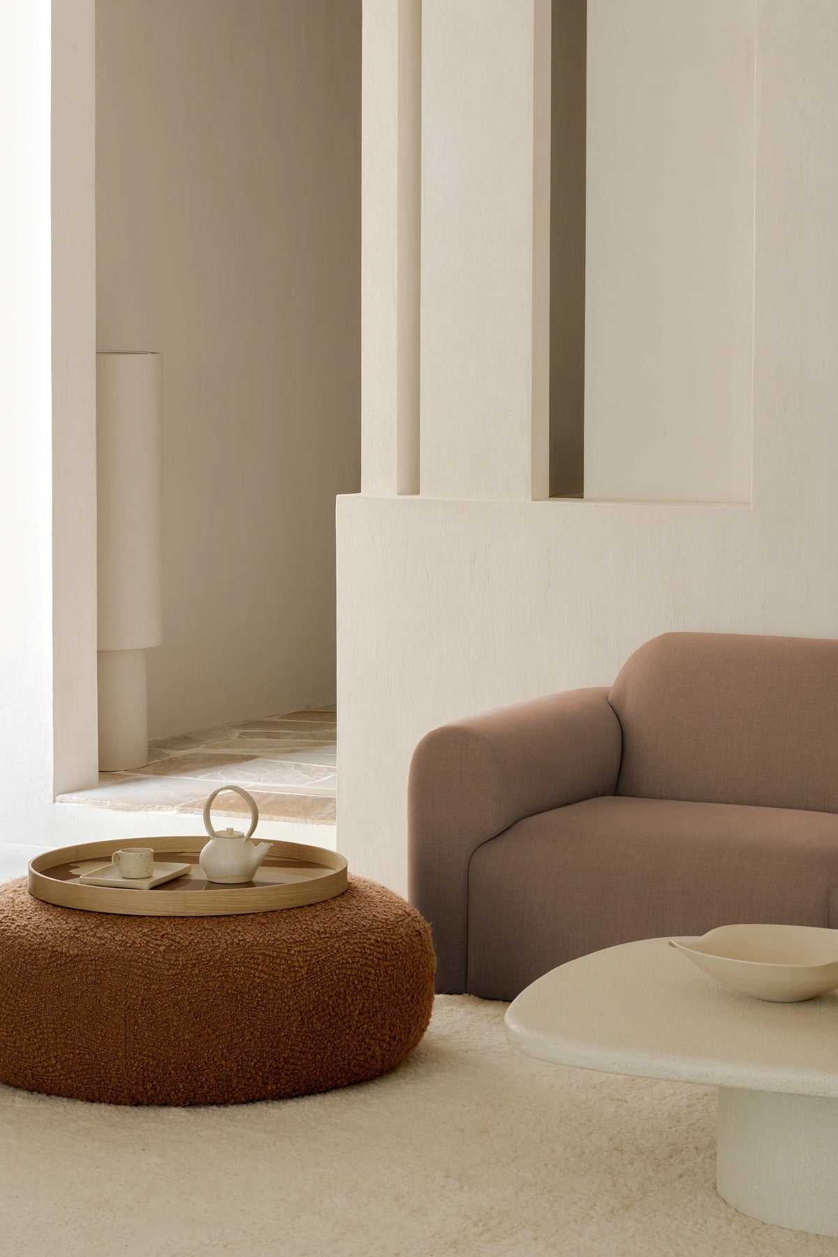 Orb 20168 Pouf - Fabric (Cinnamon)
