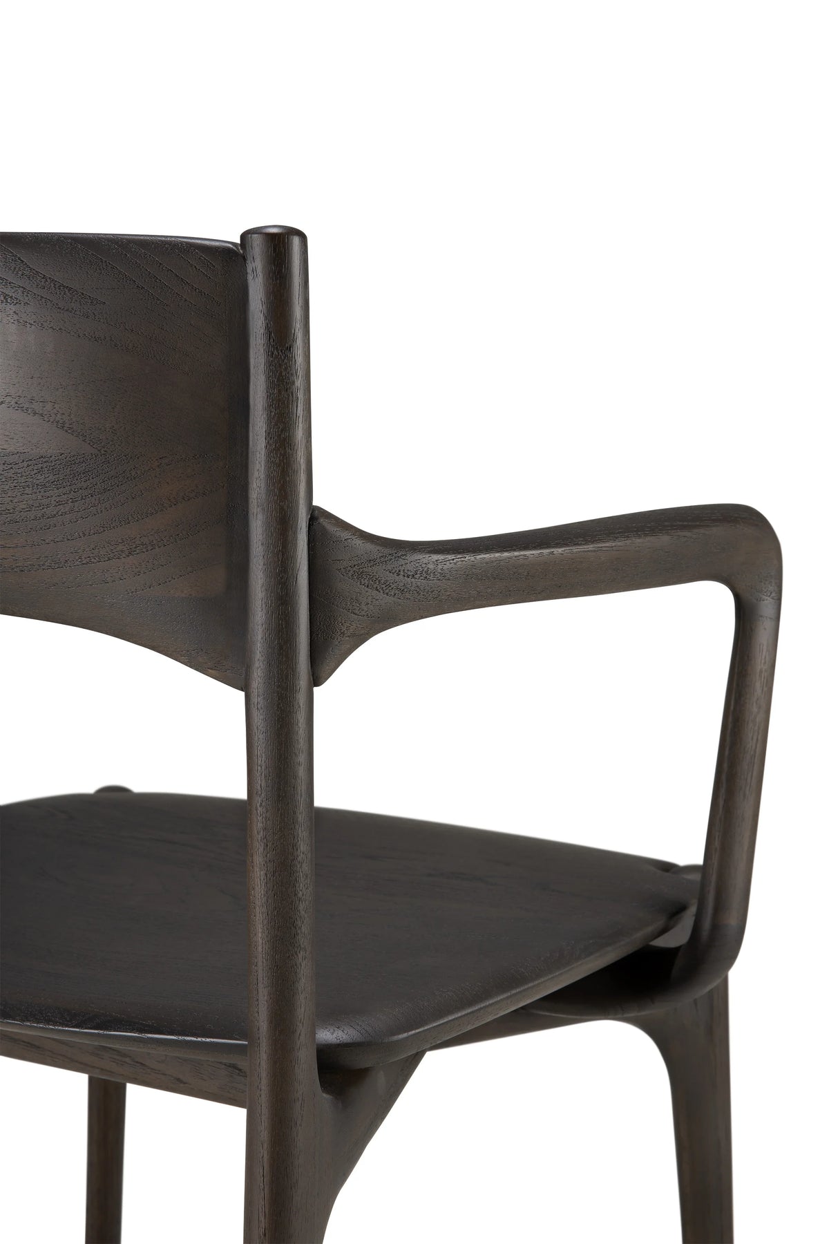 PI 11575 Dining with Armrest Dining Chair - Teak Dark Brown-6