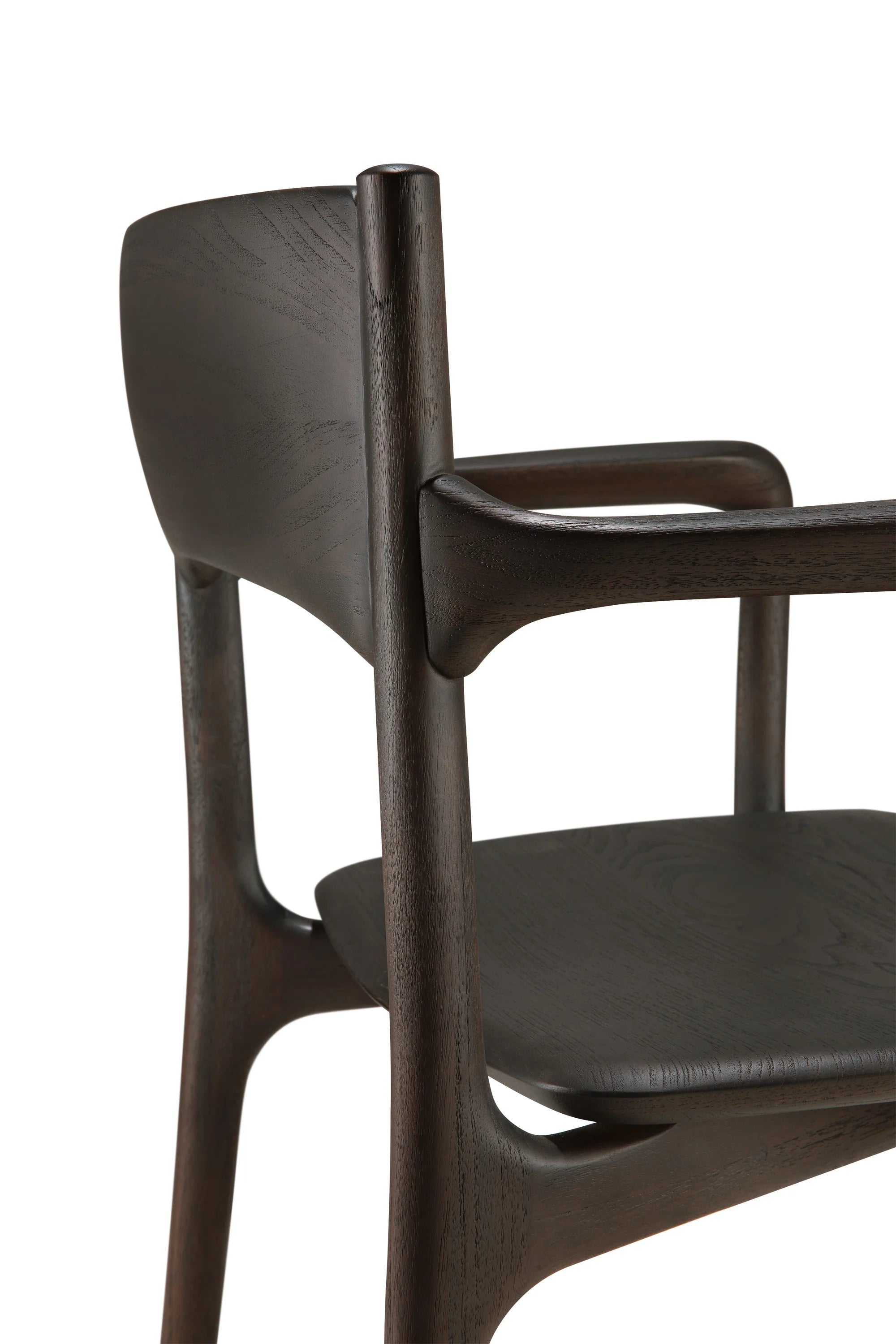 PI 11575 Dining with Armrest Dining Chair - Teak Dark Brown-8