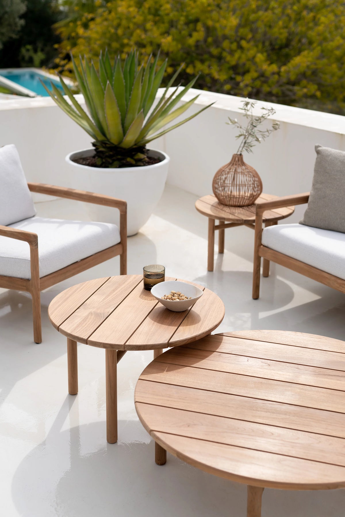 Quatro 10263 Outdoor Side Table - Teak-10