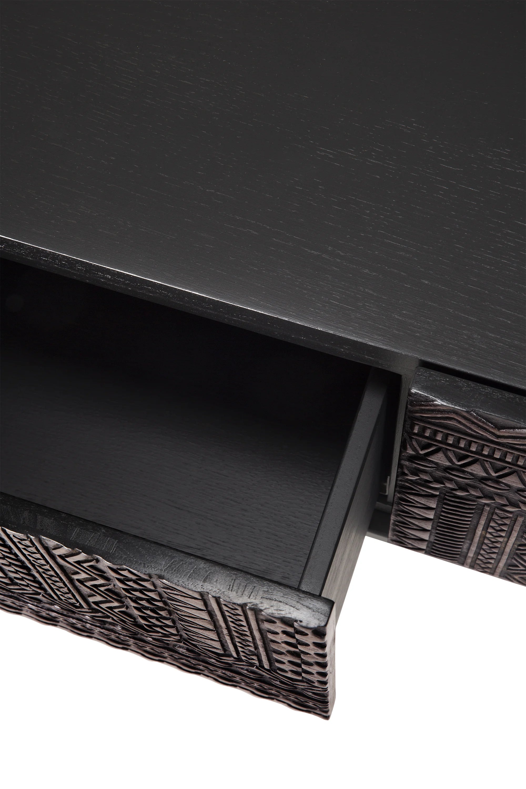 Tabwa 12195 TV Unit - Teak Off Black-7