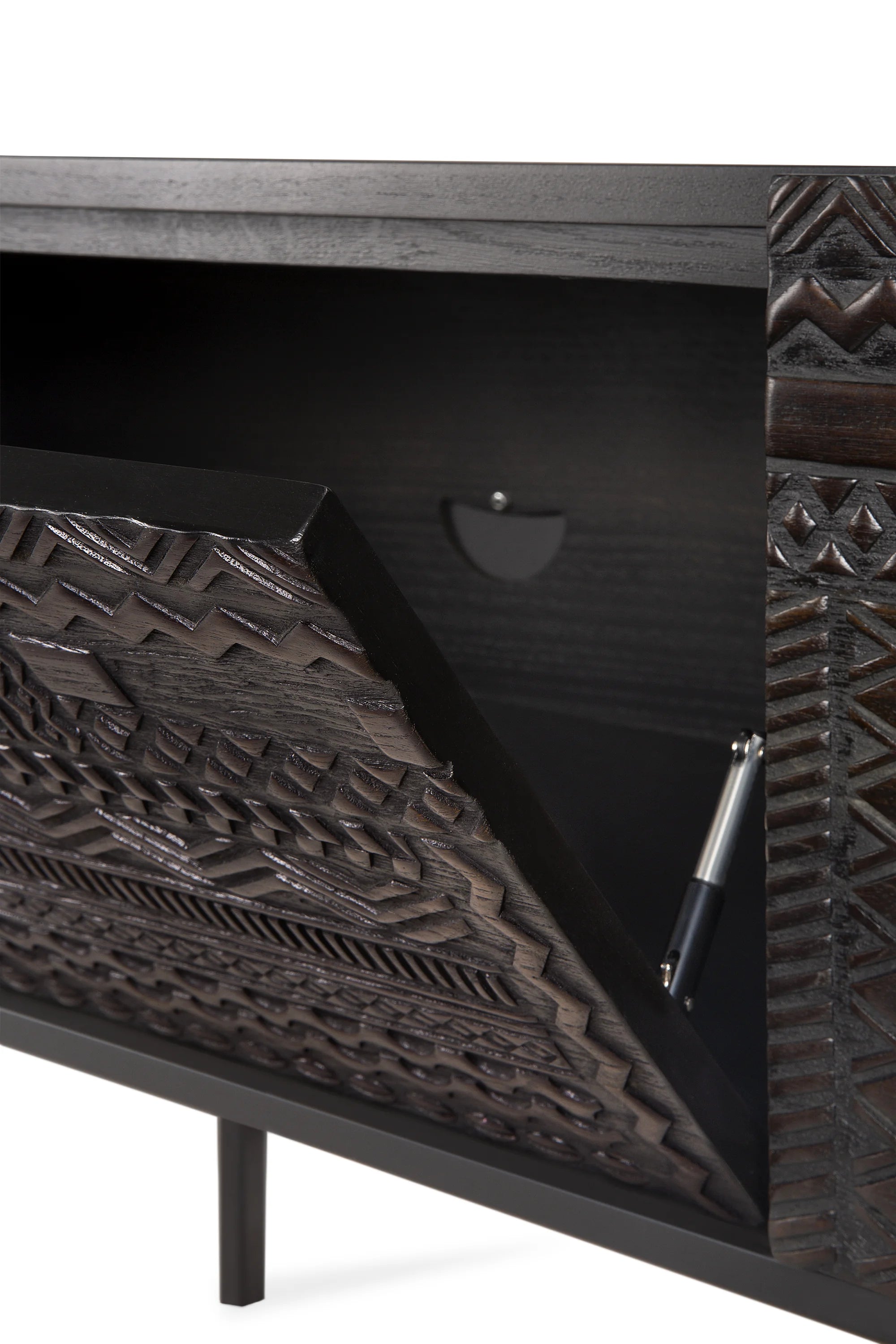 Tabwa 12195 TV Unit - Teak Off Black-8