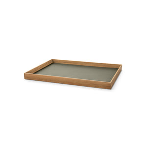 Even Square Teak Tray - Large/Serene Moss/Teak