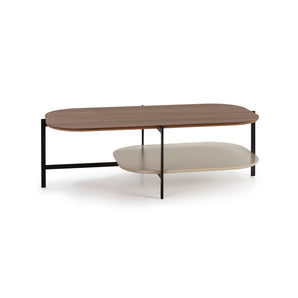 Exo EXO-26 Coffee Table - Black/Taupe/Natural Walnut