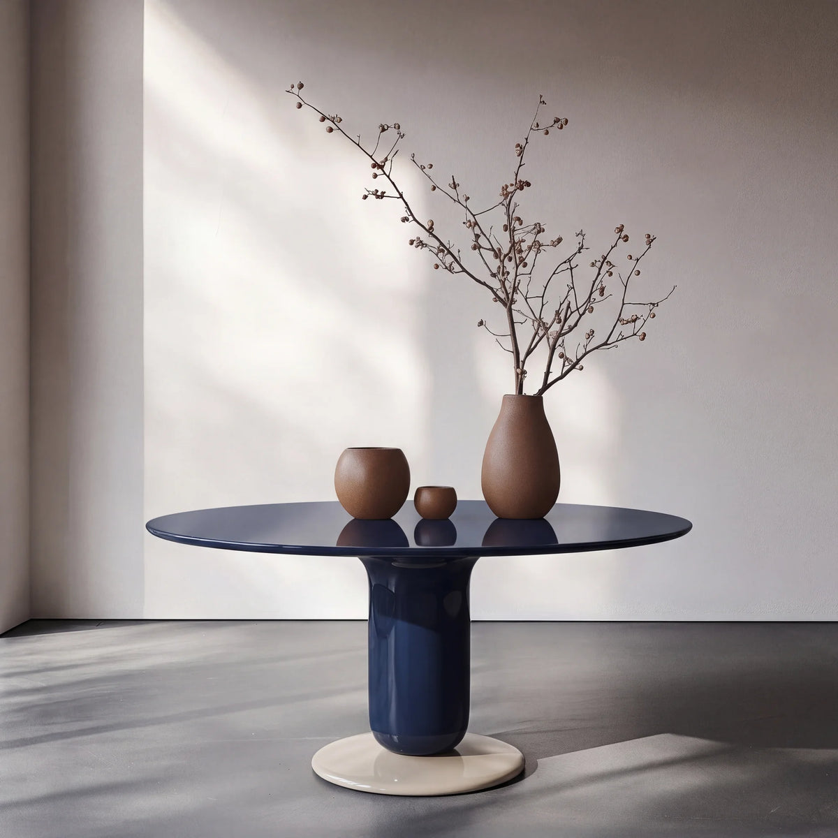 Explorer Dining Table – 130x73.5 / Wood (Ral 1015 Gloss Light Ivory) / Wood (Ral 5008 Gloss Grey Blue) / Wood (Laminated Fenix 725 Gris Perle)-2