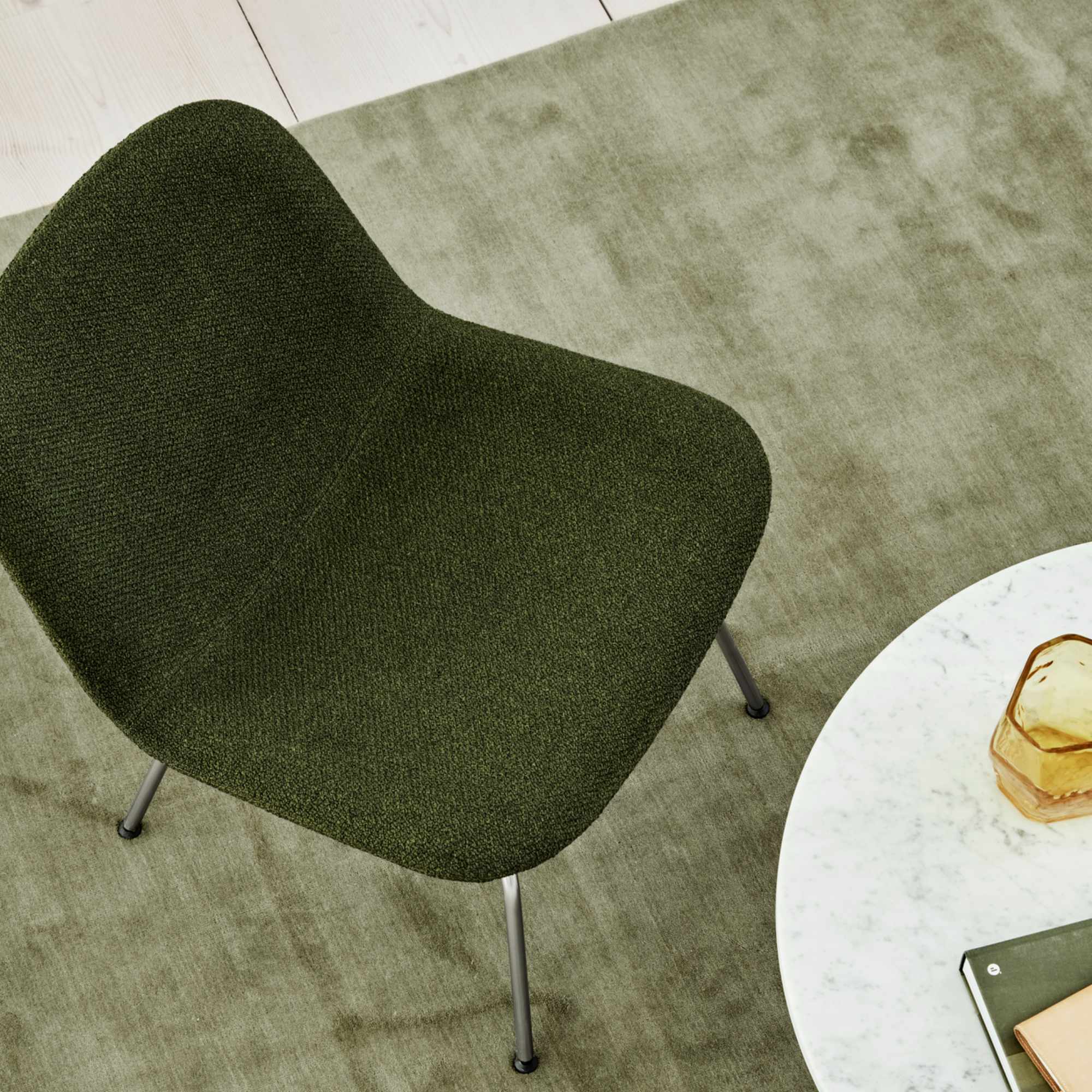 Eyes 4850 4 Leg Lounge Chair - Brushed Steel/Fabric 4 (Safire 16)-2