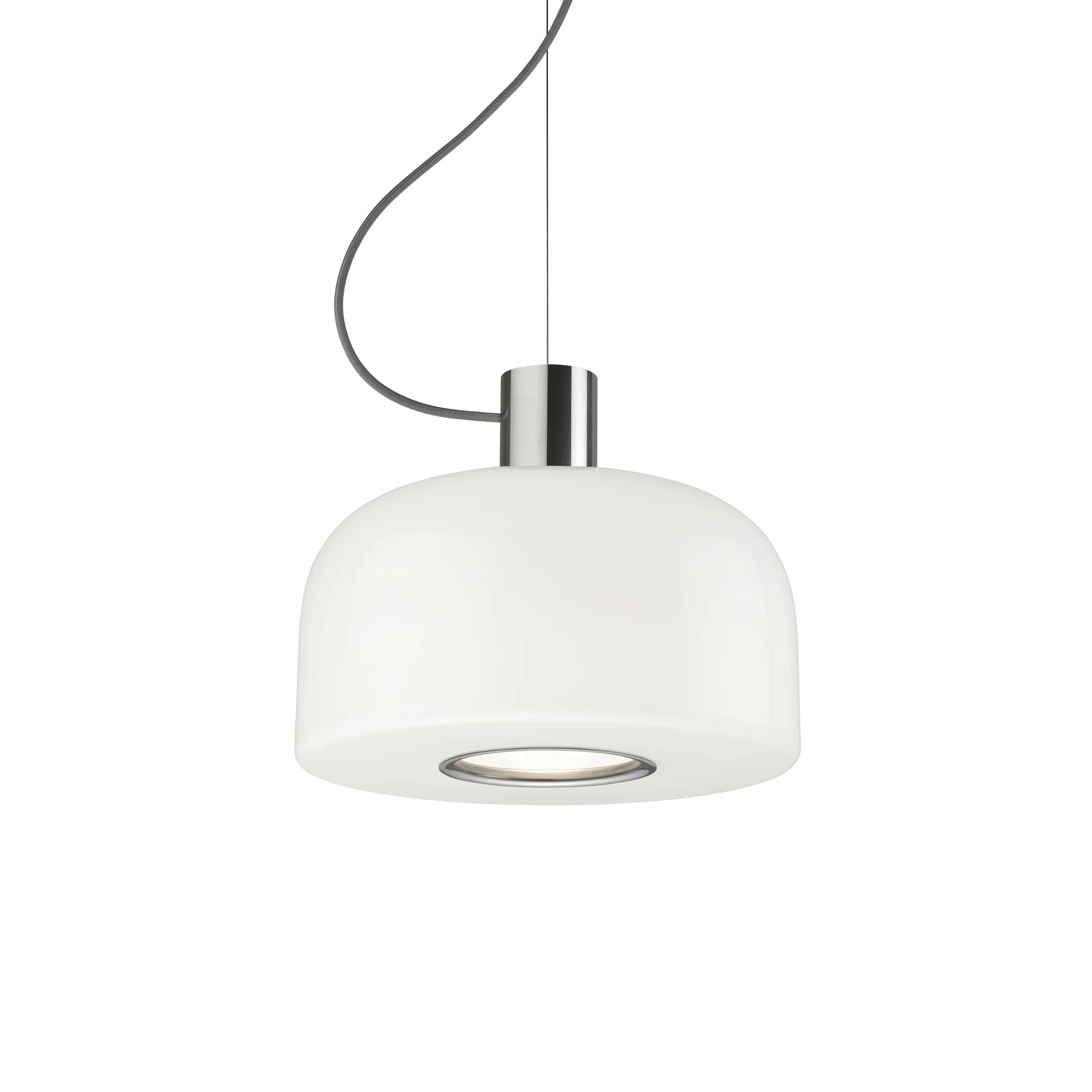 Bellhop Glass S1 Pendant Lamp - Bright Aluminium