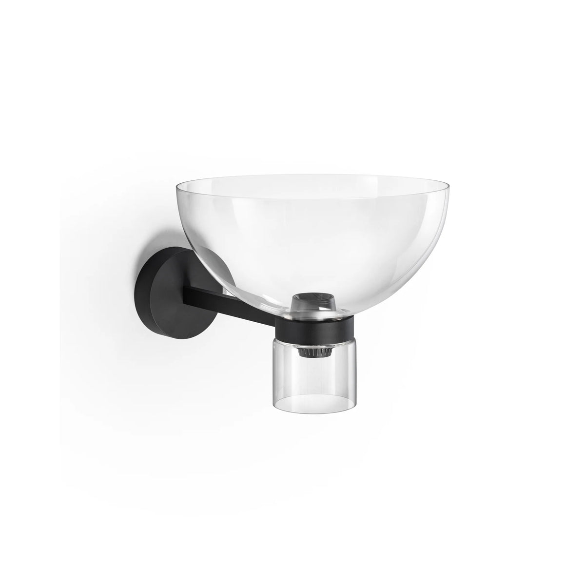 Nocturne Bowl Wall Lamp - Black/Glass-1