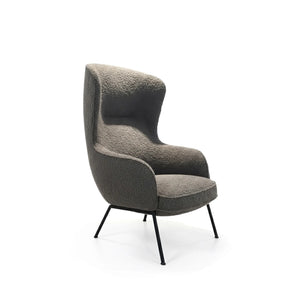 Mame Armchair -  Matte Black/Fabric I (Nimbus 002)