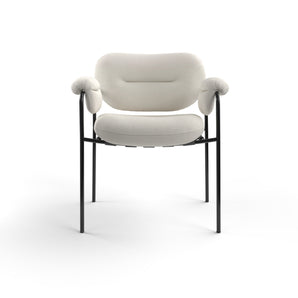 Bollo Dining Chair - Matte Black/Fabric B (Linara 2494/525)