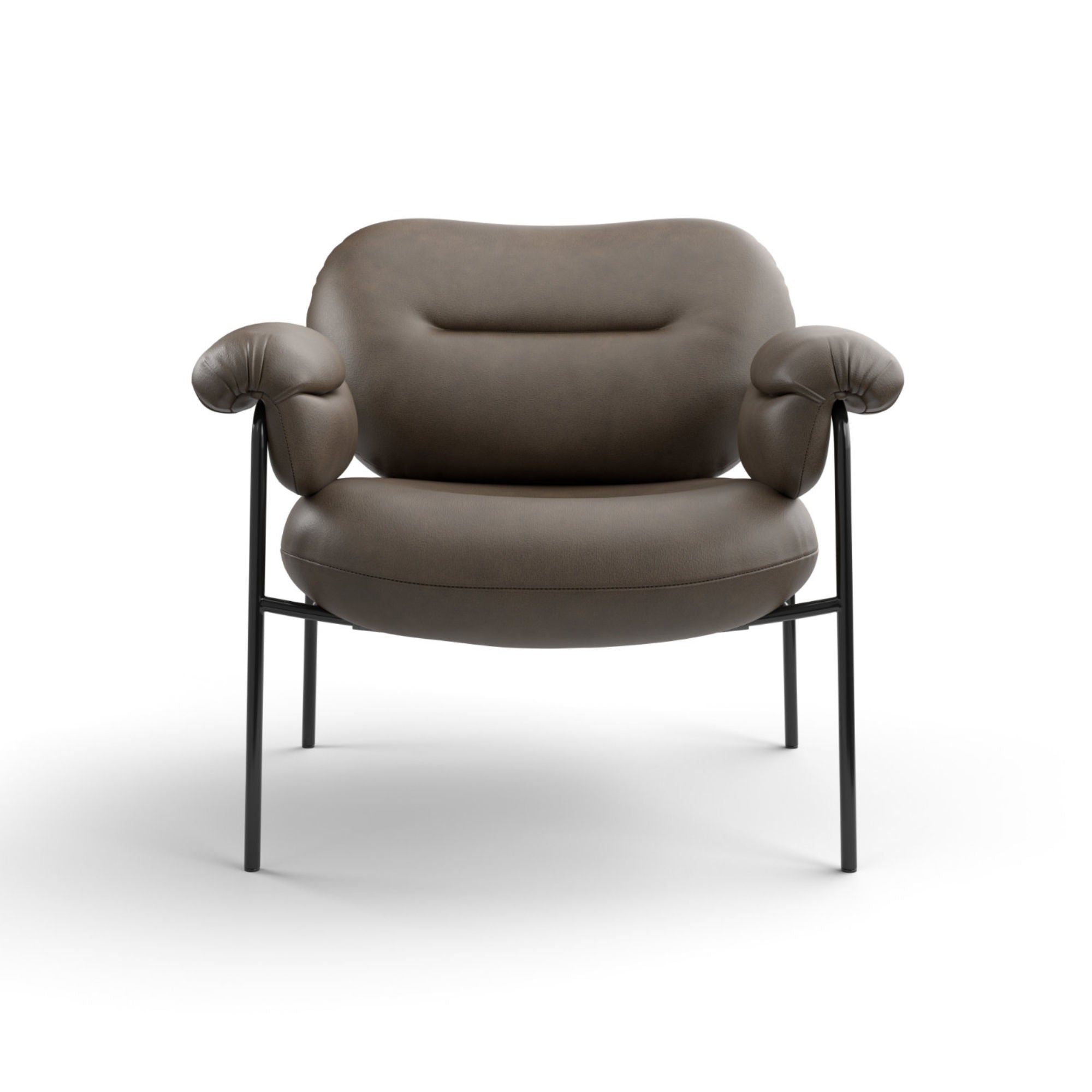 كرسي بذراعين من بولو - أسود/جلد (Dunes 21001 Dark Brown)-3