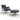 كرسي بذراعين مع مسند من ليرا - RAL 9005/Fabric A (Lido 12 Ocean)