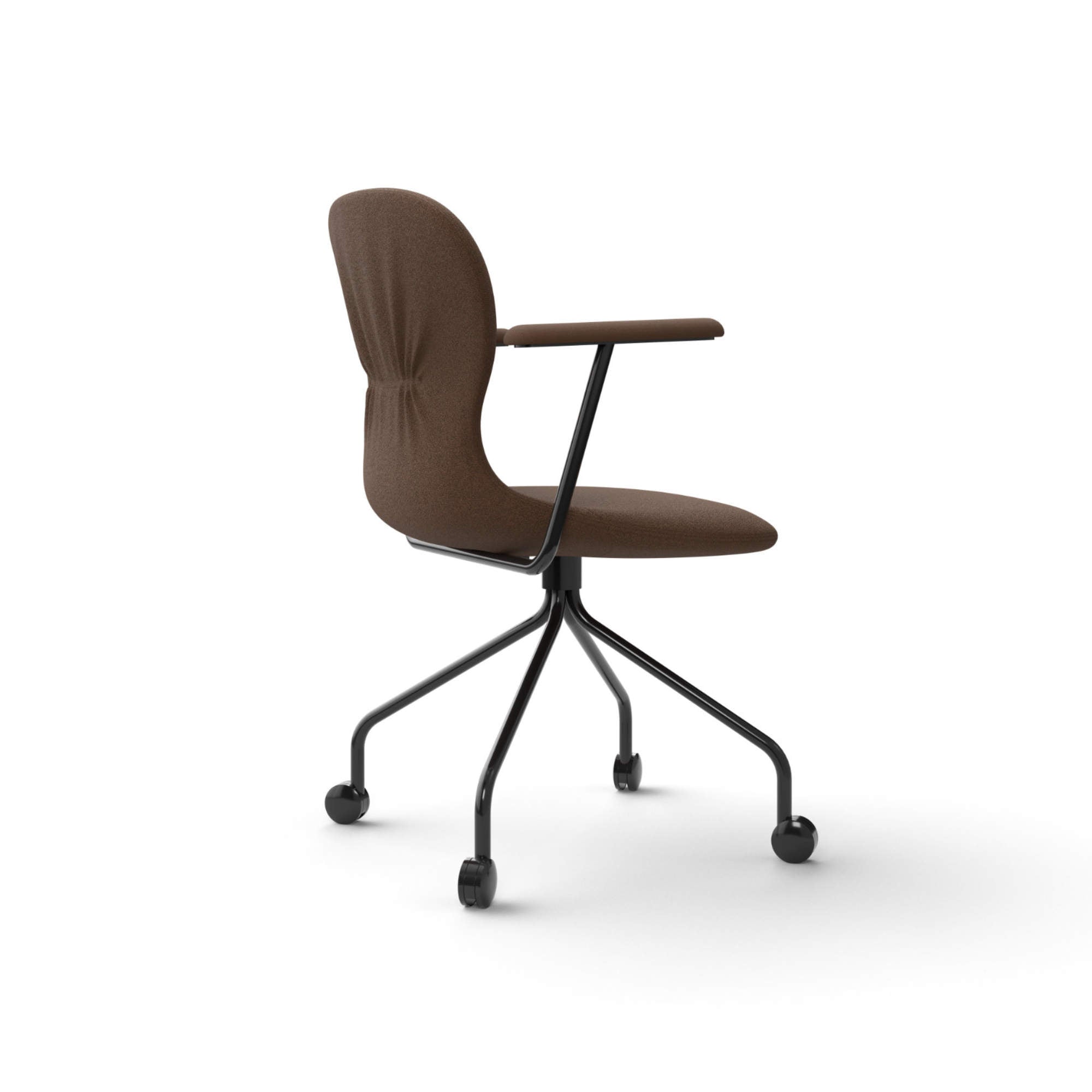 Myko Metal Legs with Wheels Office Task Chair - Black/Fabric G (Vidar 363 Kvadrat)-5