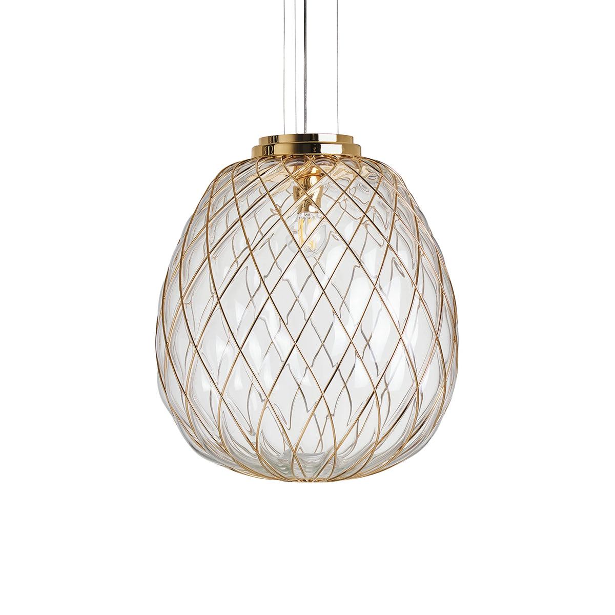 Pinecone Large Pendant Lamp - Gold/Clear-1