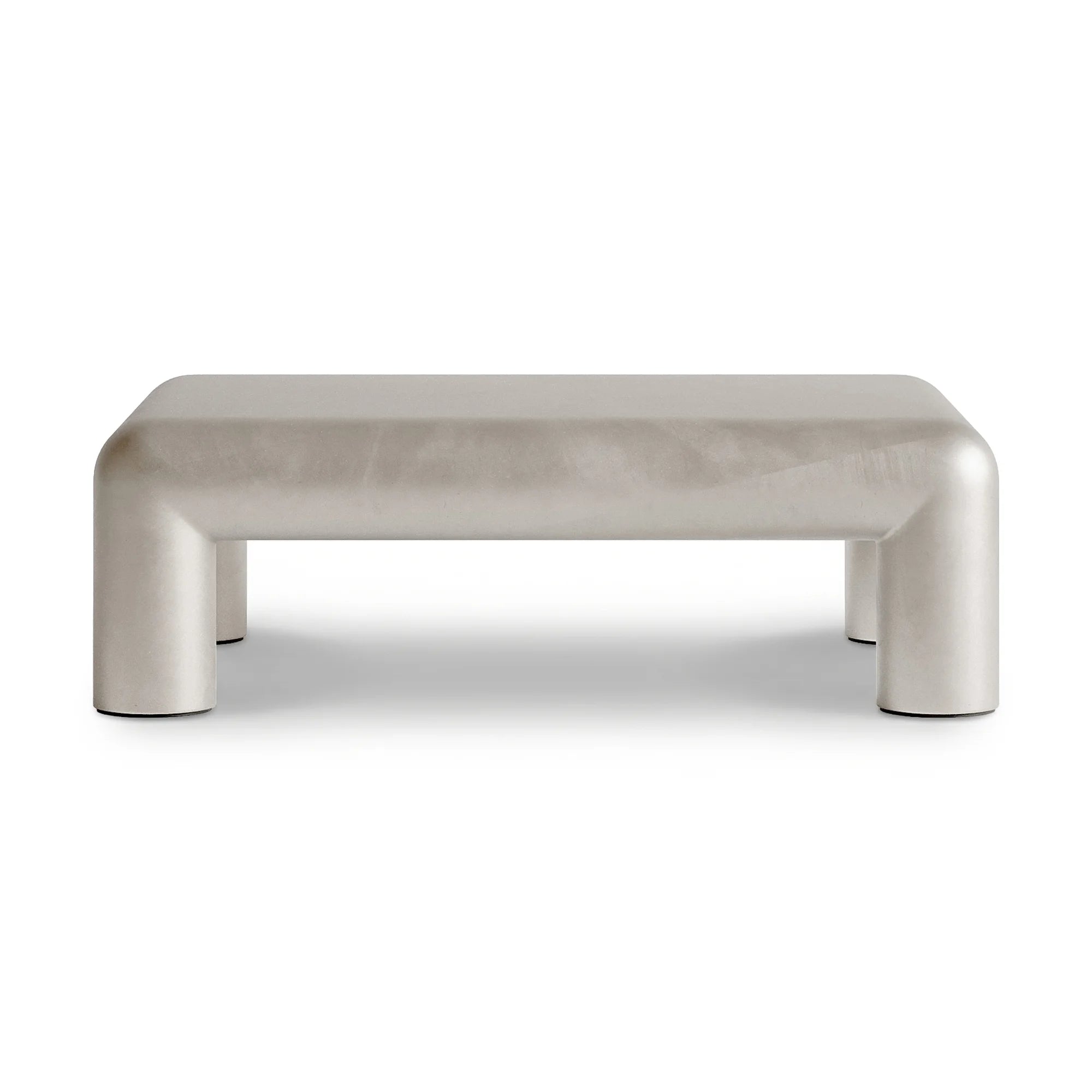 Cubio CT2004 Rectangle Coffee Table - Raw Aluminium-3