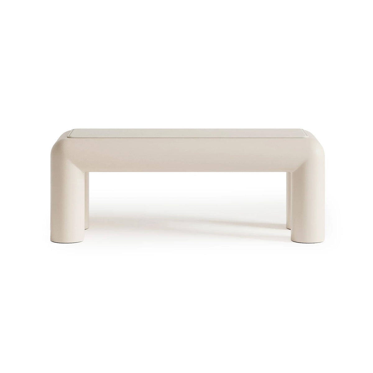 Cubio 120 Bench - Semi-Gloss Light Beige/Leather (Sevilla Ivory)-3