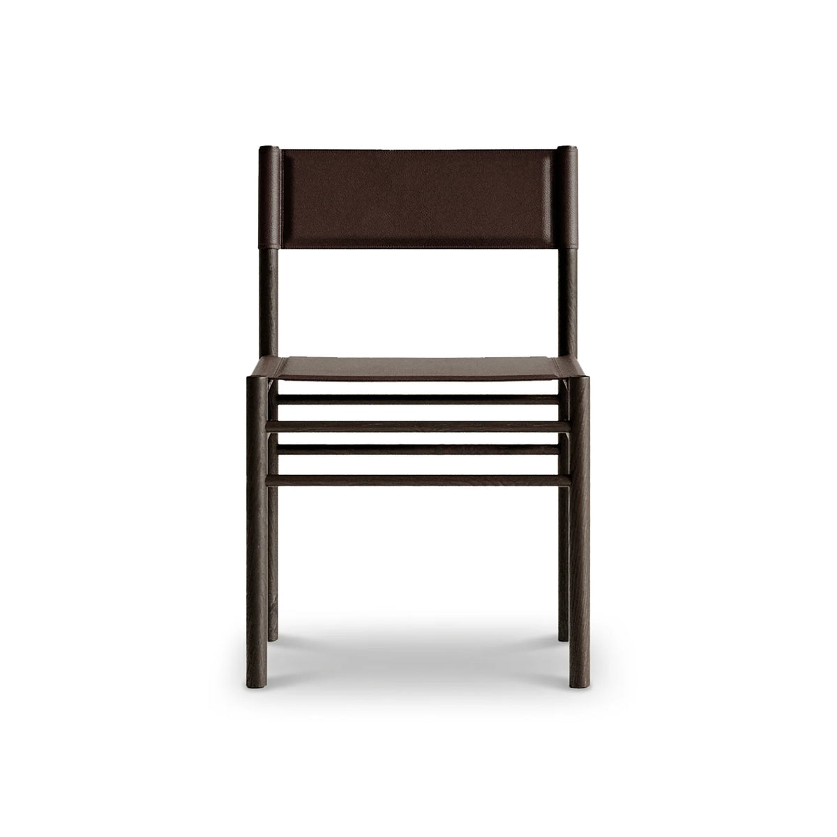 Ferra Dining Chair - Dark Stained Oak/Leather (Sevilla Kelato Dark Brown)-3