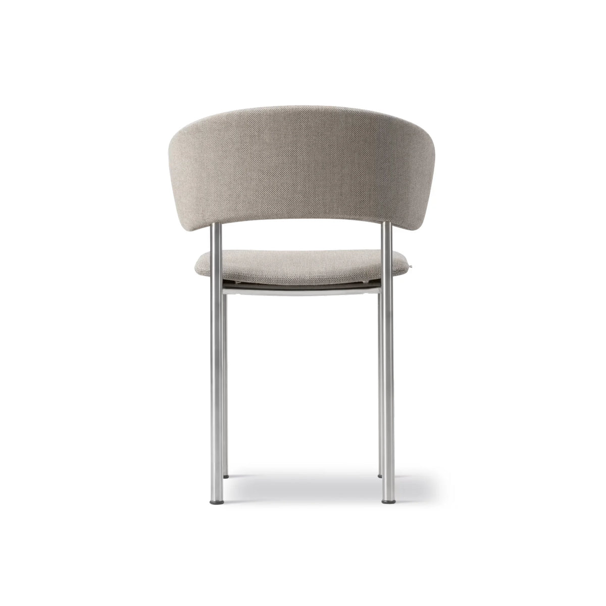 Plan 3418 Dining Chair - Brushed Steel/Fabric 1 (Re-Wool 128)-3