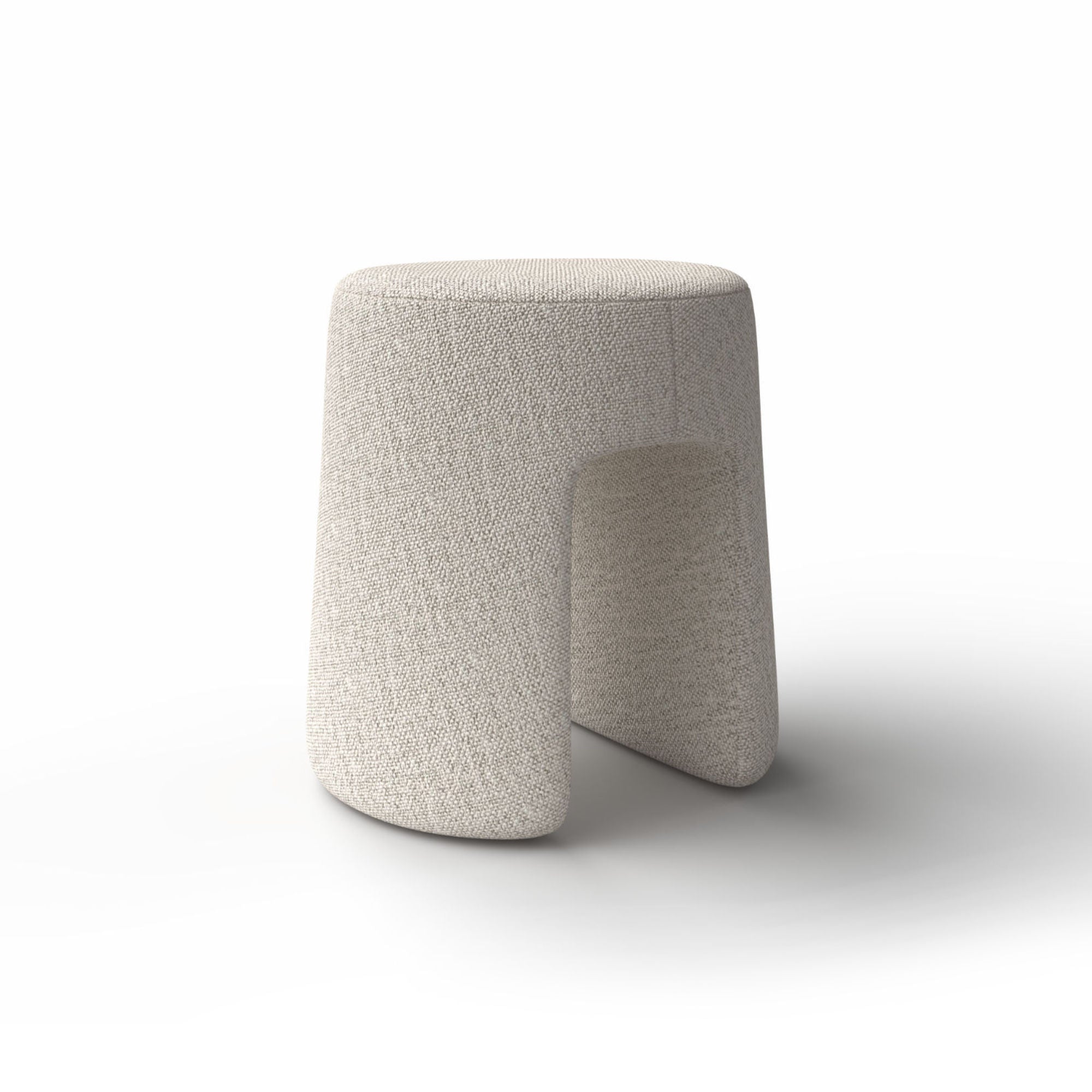 Sequoia 1756 Pouf - Fabric 1 (Linara 2494/434 Egret)-1