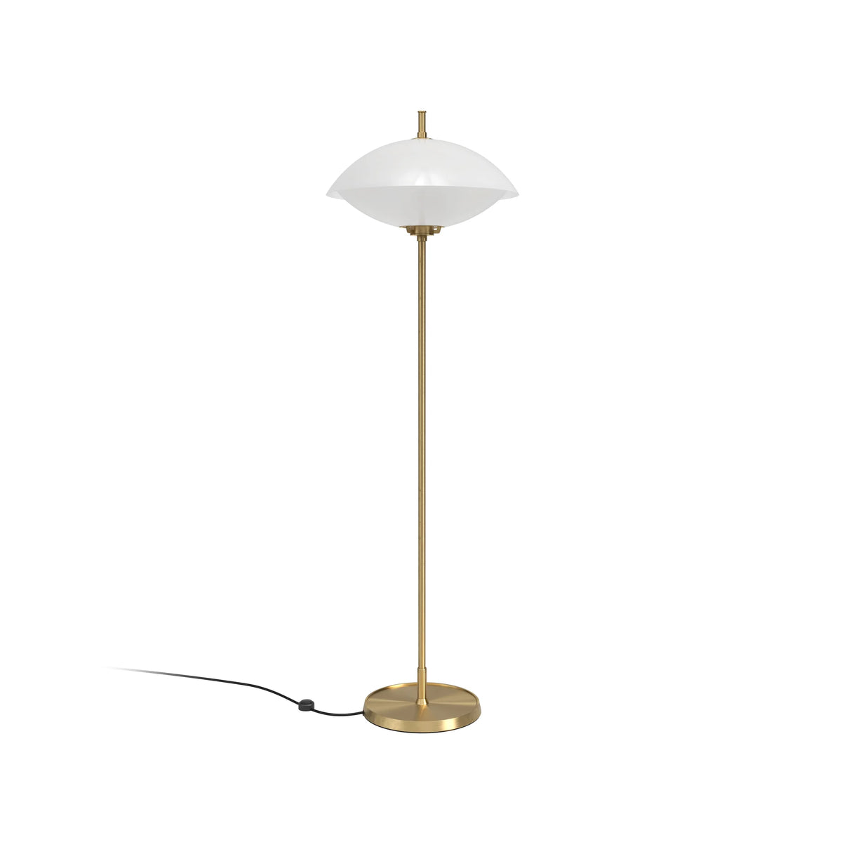Clam Floor Lamp - Opal/Brass