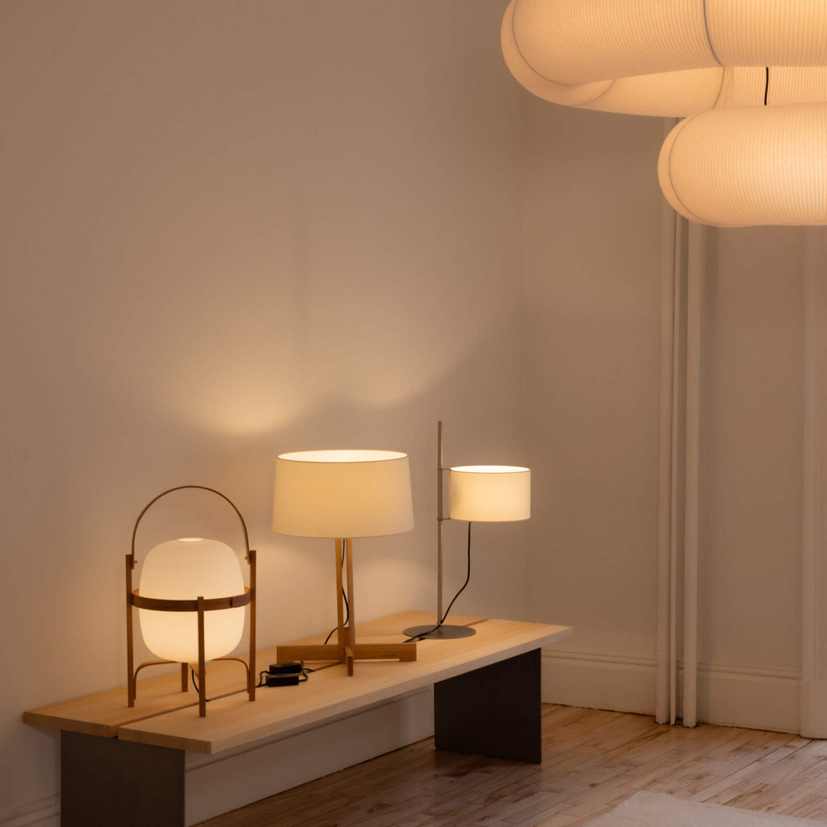 FAD Table Lamp – 40x61 / Wood (Natural Oak) / White Linen-6
