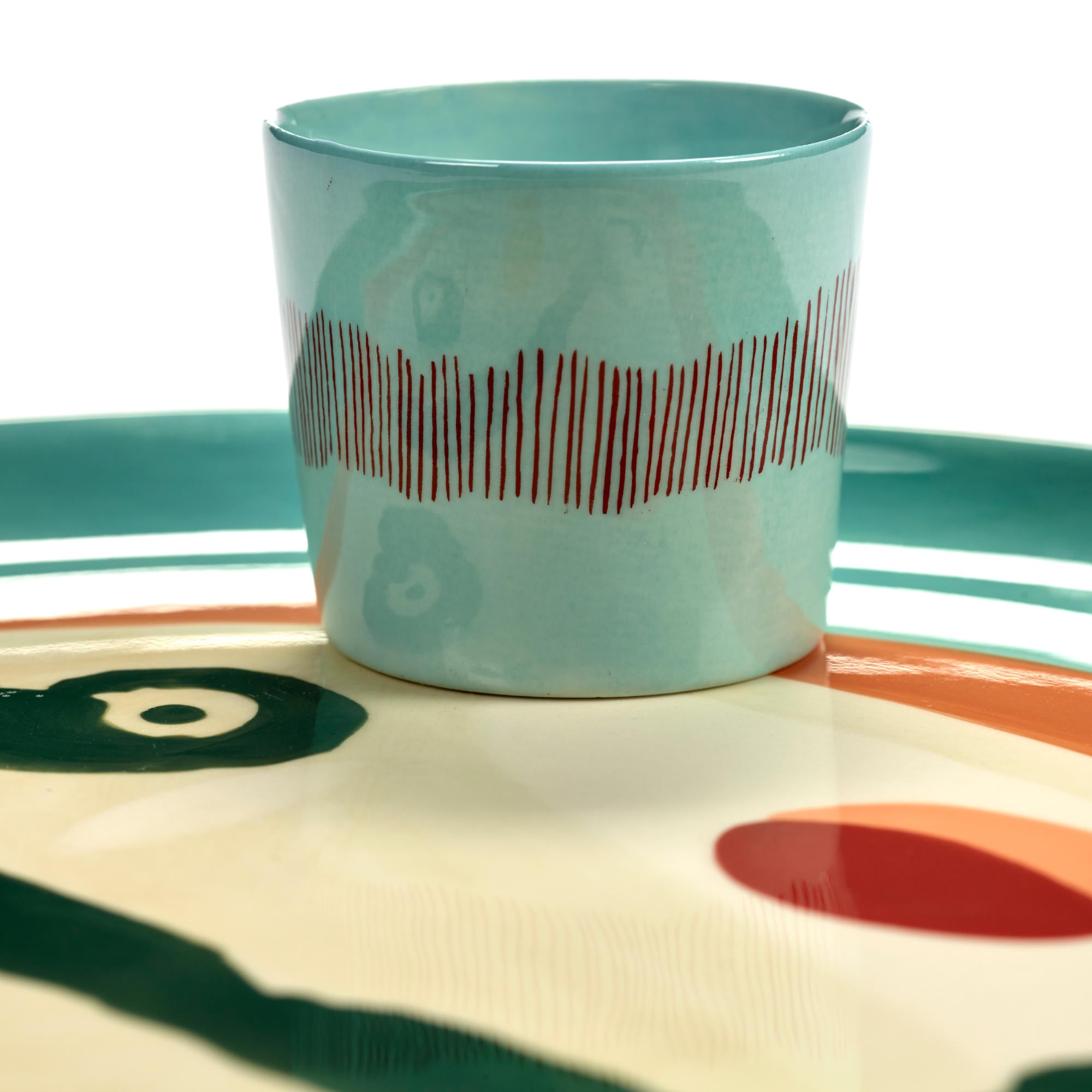 Feast Espresso Cup - Azure/Red-2