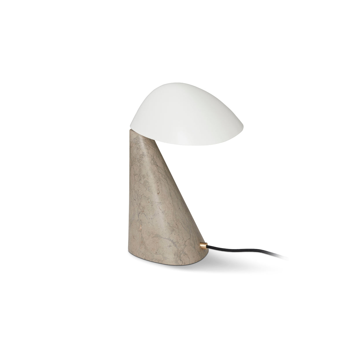 Fellow Table Lamp – 35x21x35 / White Steel/Limestone (Dark Atlantico)-1