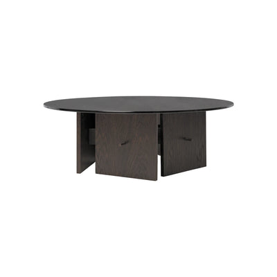 Aukko 90 Coffee Table - Dark Stained Oak/Tinted Glass
