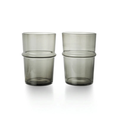 Boya Tall Glass - Smoked Grey (Set of 2)