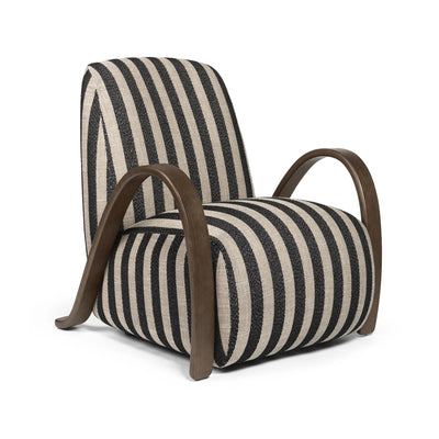 Buur Lounge Chair - Dark Stained Oak/Fabric (Louisiana Sand Black)