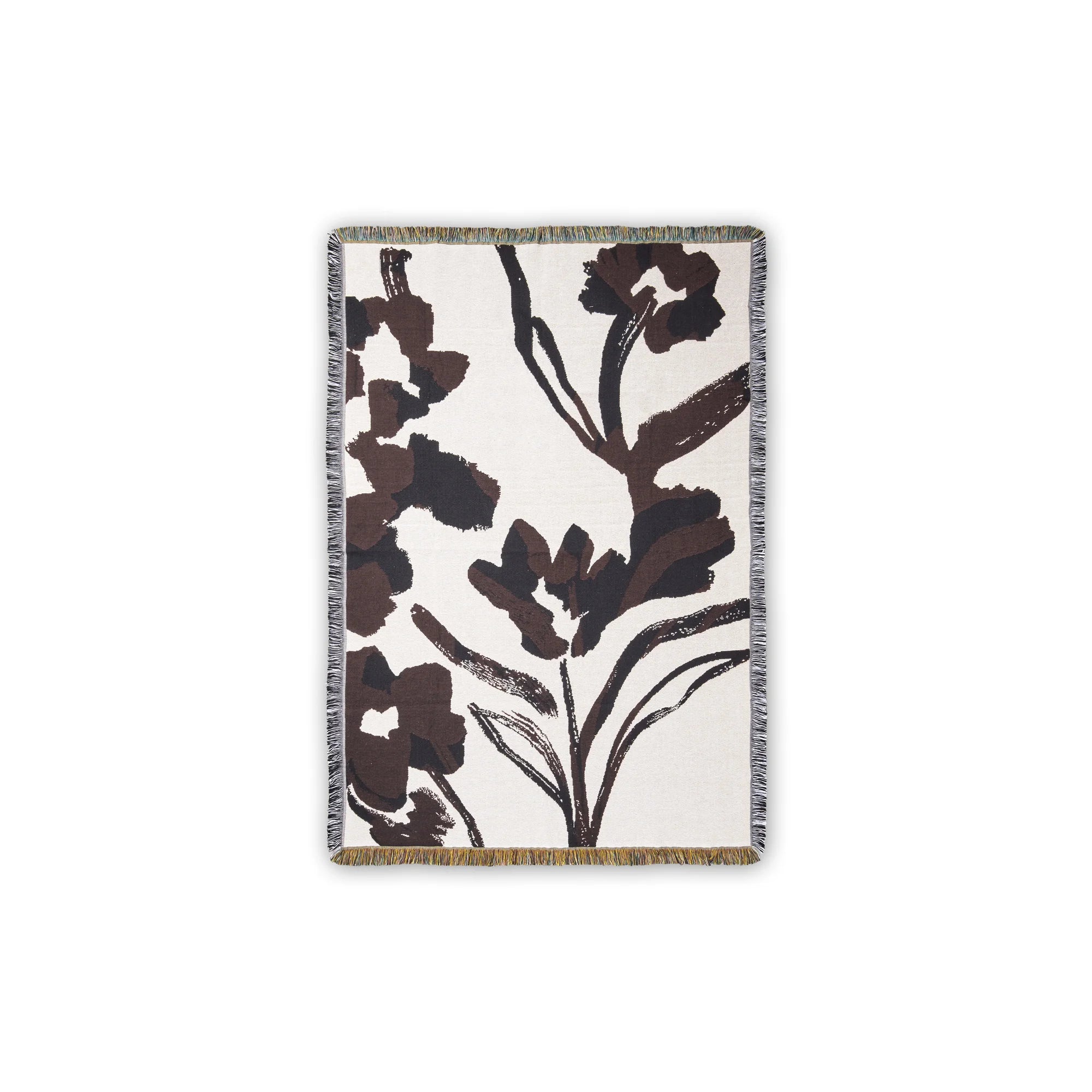 Cilla Tapestry Blanket - Off White/Dark Grape-1