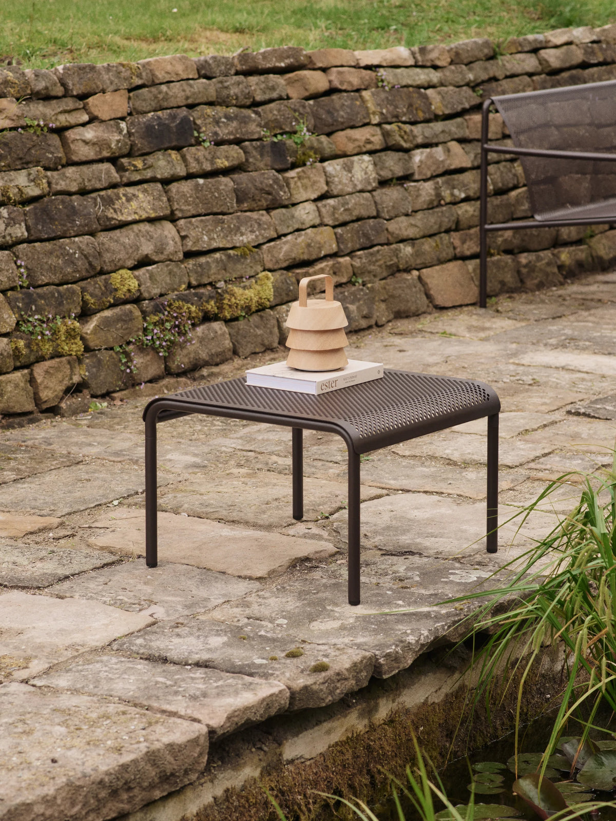 Dapple 57 Low Outdoor Coffee Table - Dark Chocolate-2