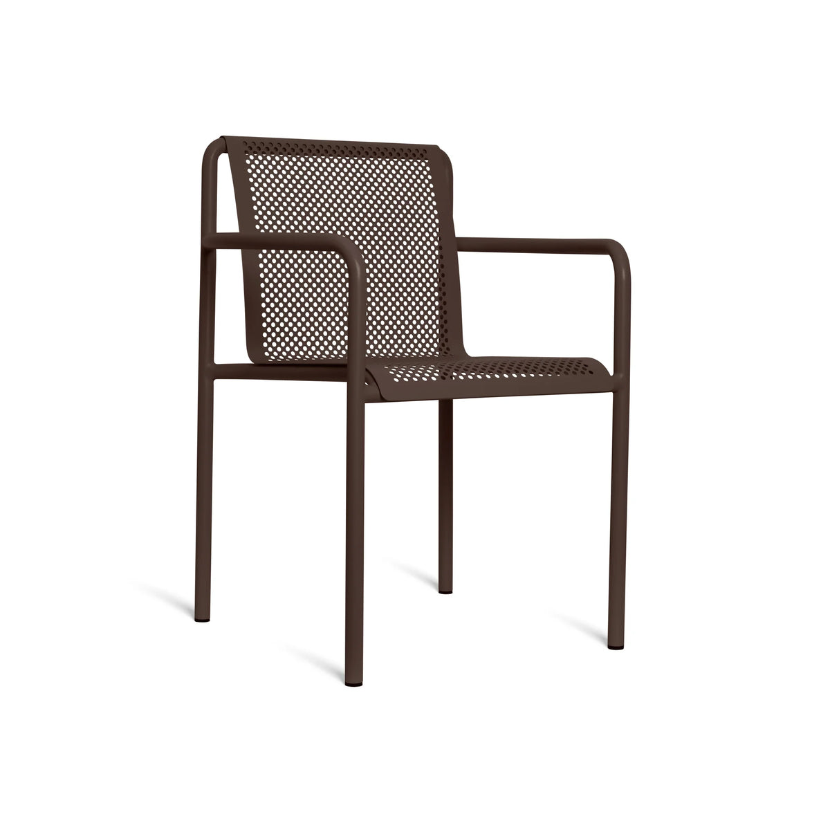 Dapple with Arms Outdoor Dining Chair - Dark Chocolate-1