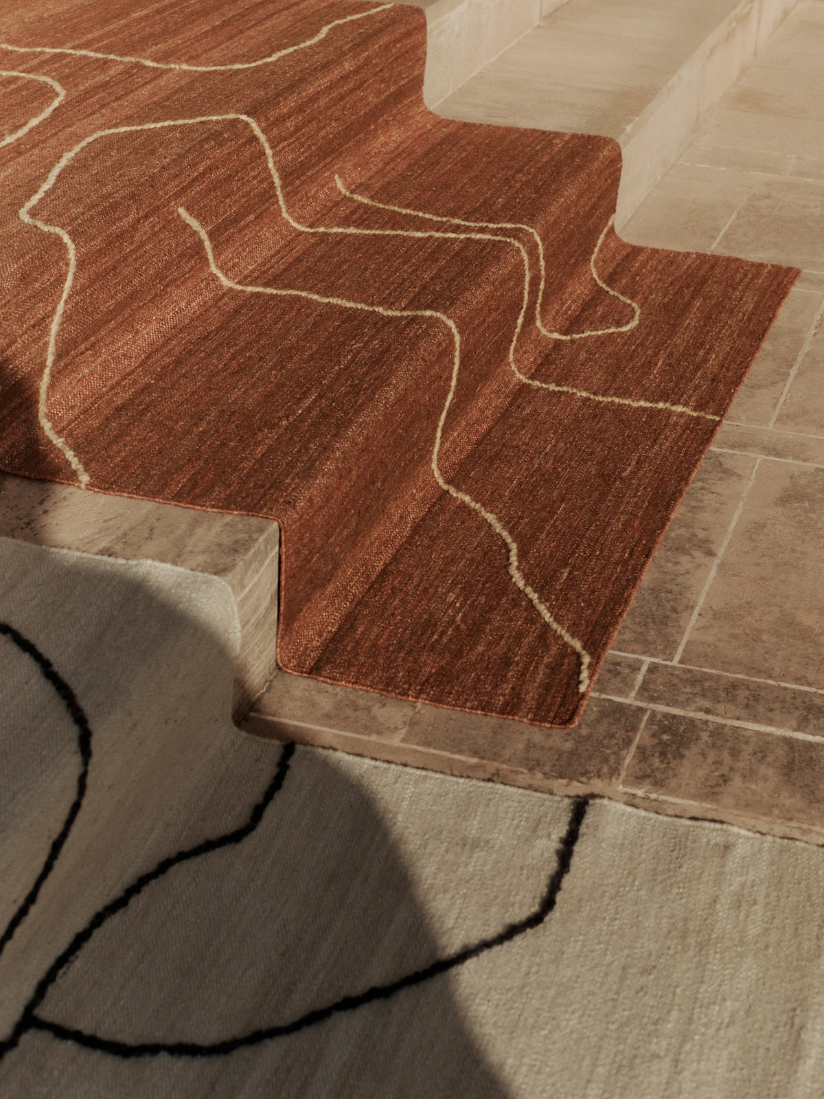 Gesso Jute Rug - Terracotta/Off-White - 200x300-4
