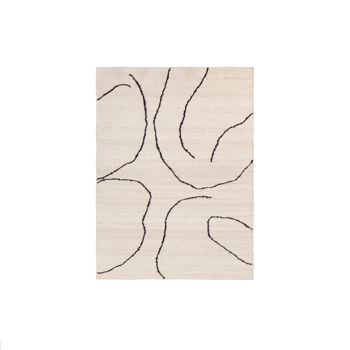 Gesso Jute Rug - Off-White/Dark Fig - 200x300-1