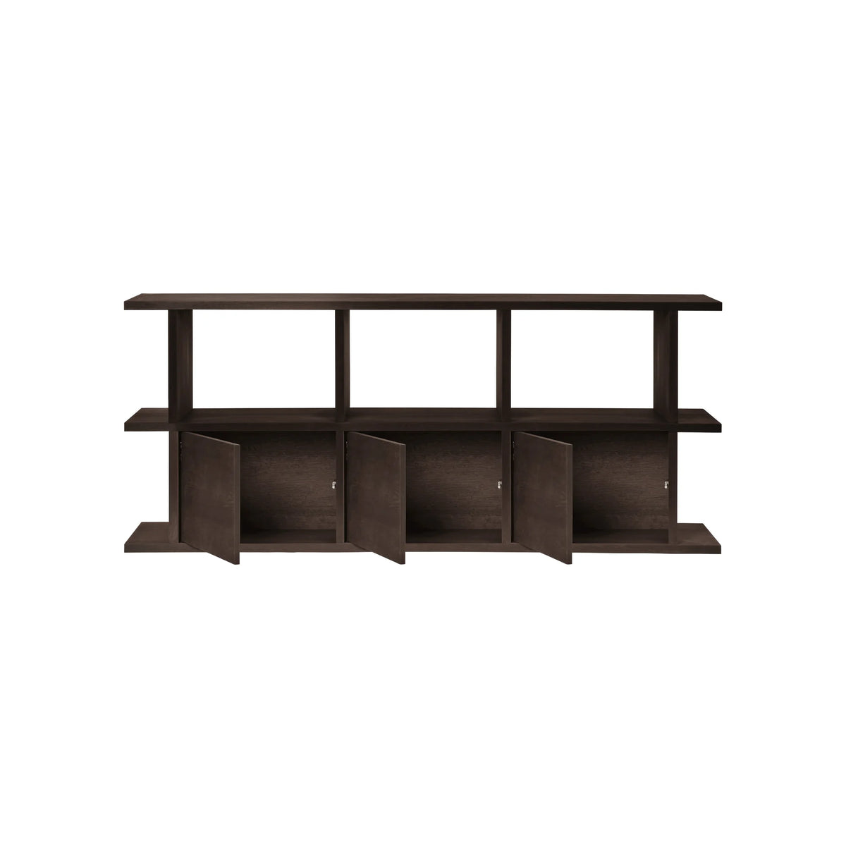 Kona 3 Cabinet Bookcase - Dark Stained Oak-3