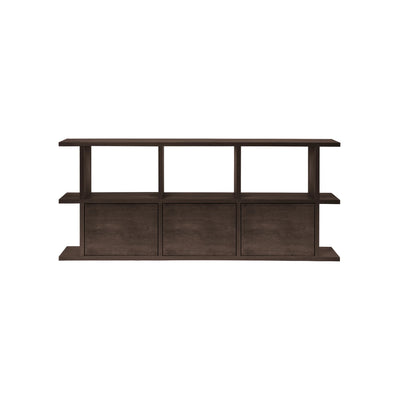 Kona 3 Cabinet Bookcase - Dark Stained Oak