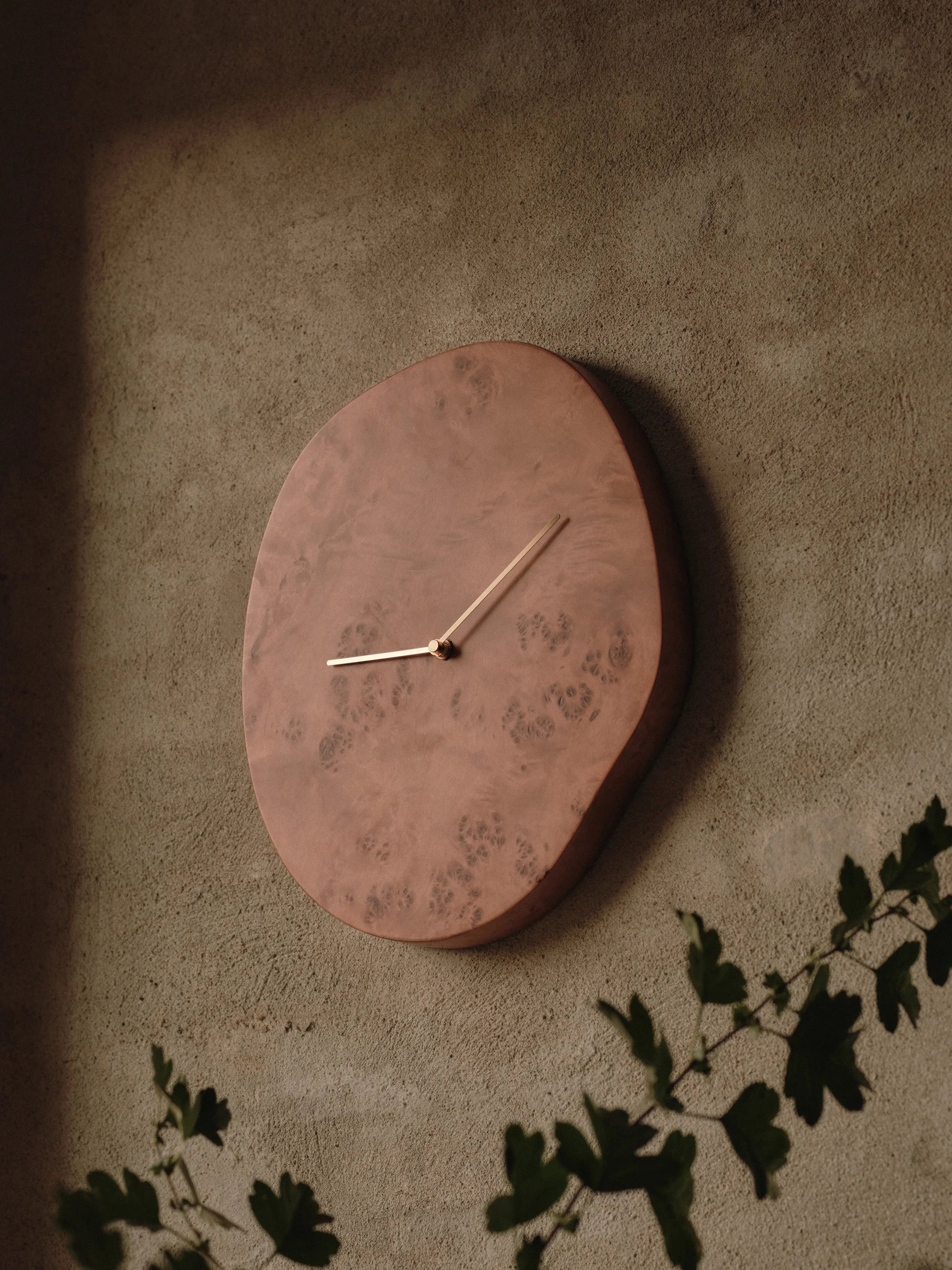 Melt Wall Clock - Dark Stained Burl-4