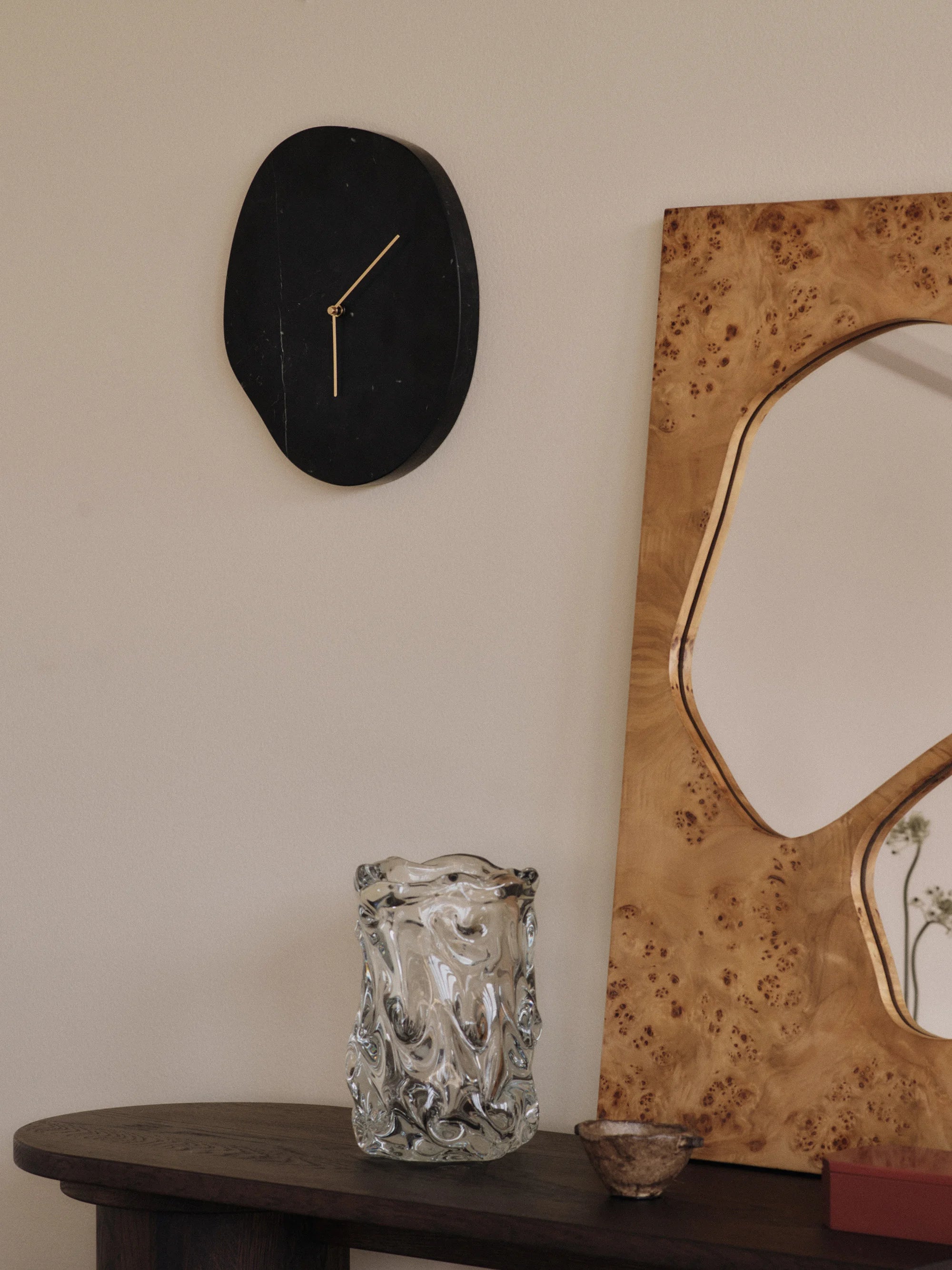 Melt Wall Clock - Black Marble-2
