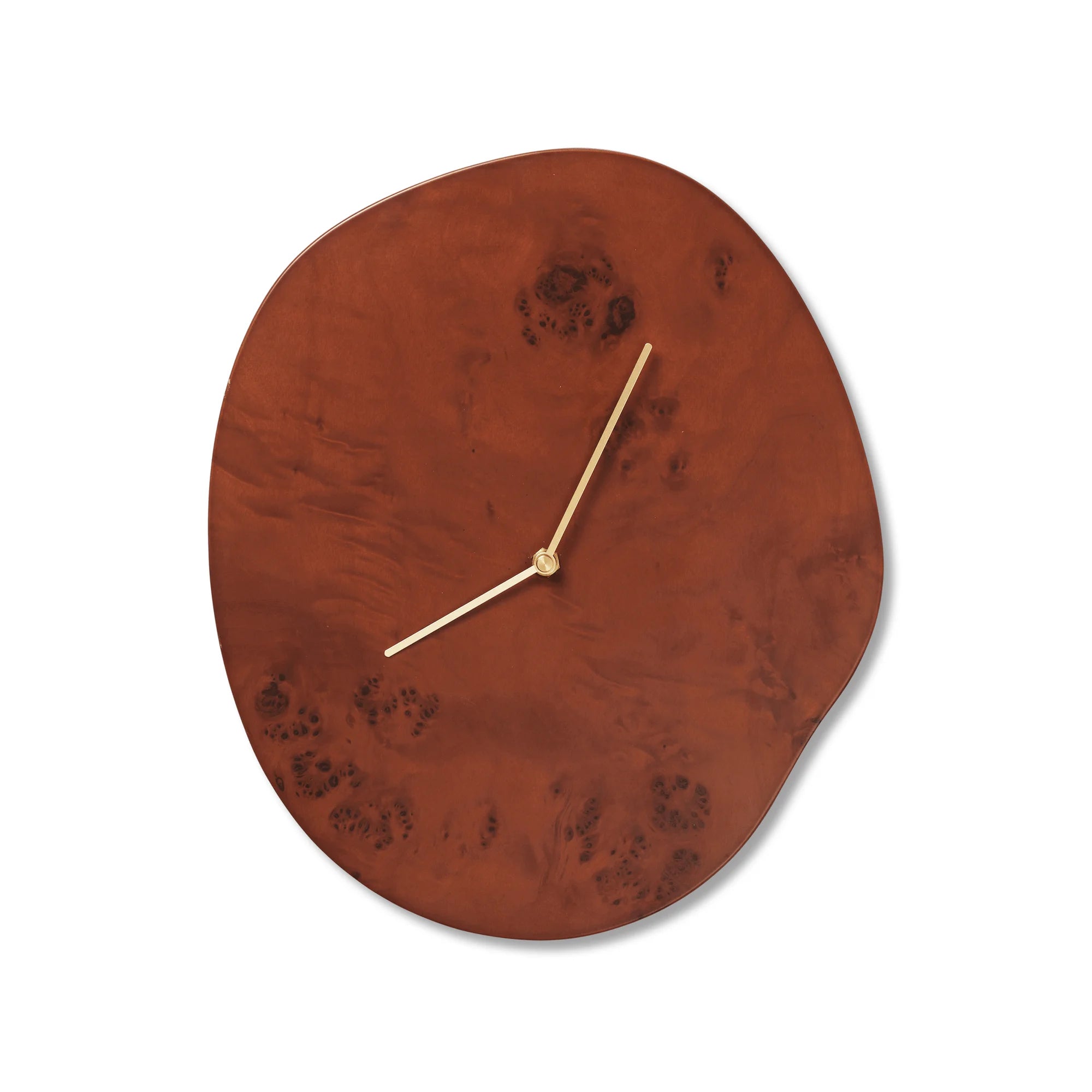 Melt Wall Clock - Dark Stained Burl-1