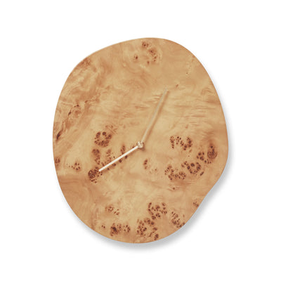 Melt Wall Clock - Natural Burl