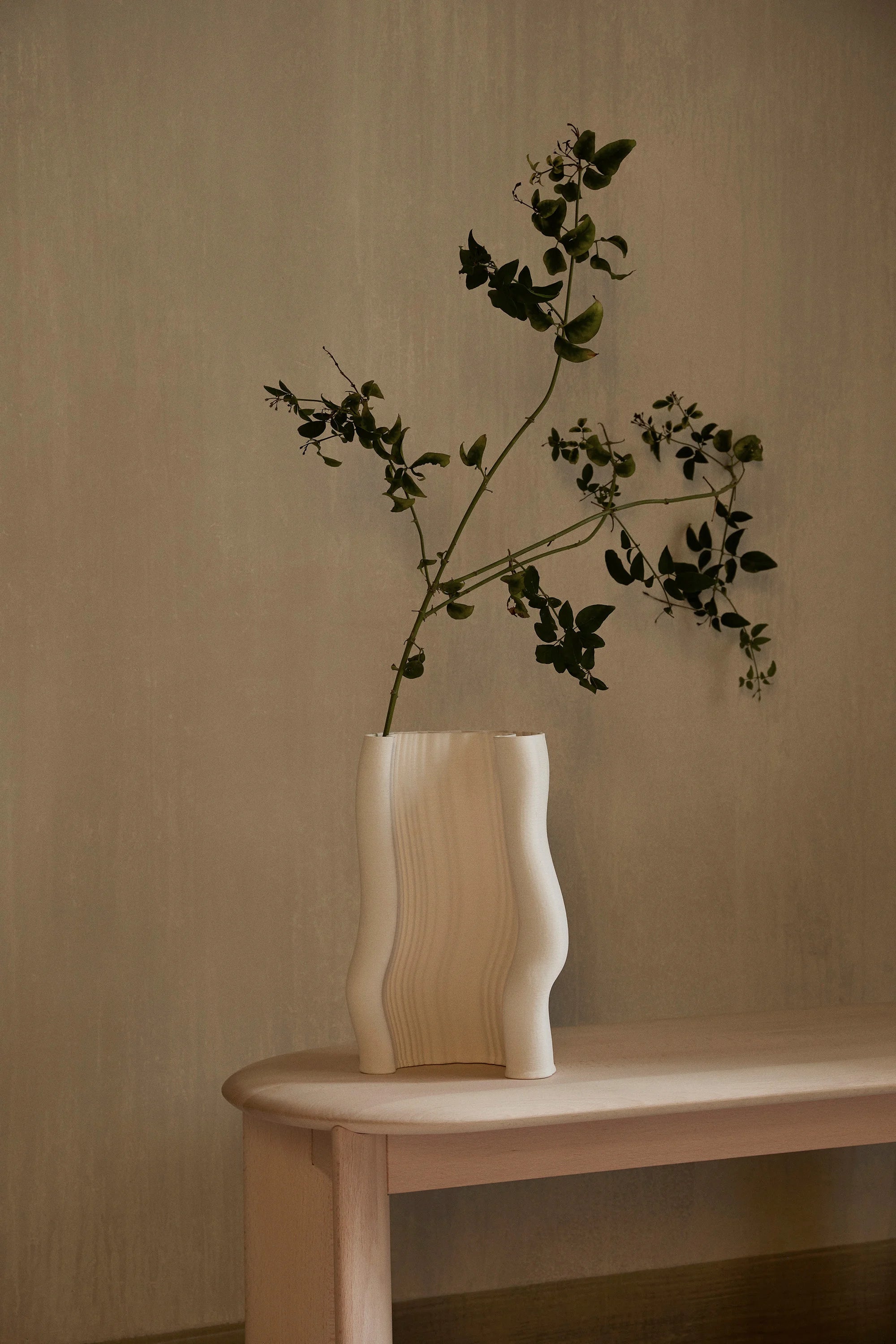 Moire Vase - H30/Off White-10