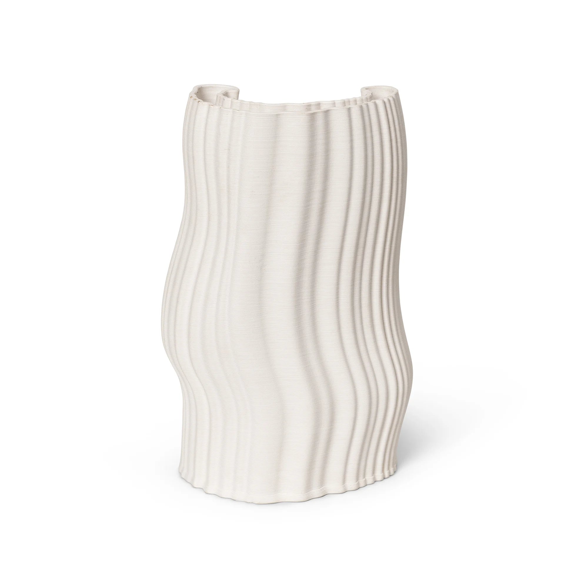 Moire Vase - H30/Off White-1
