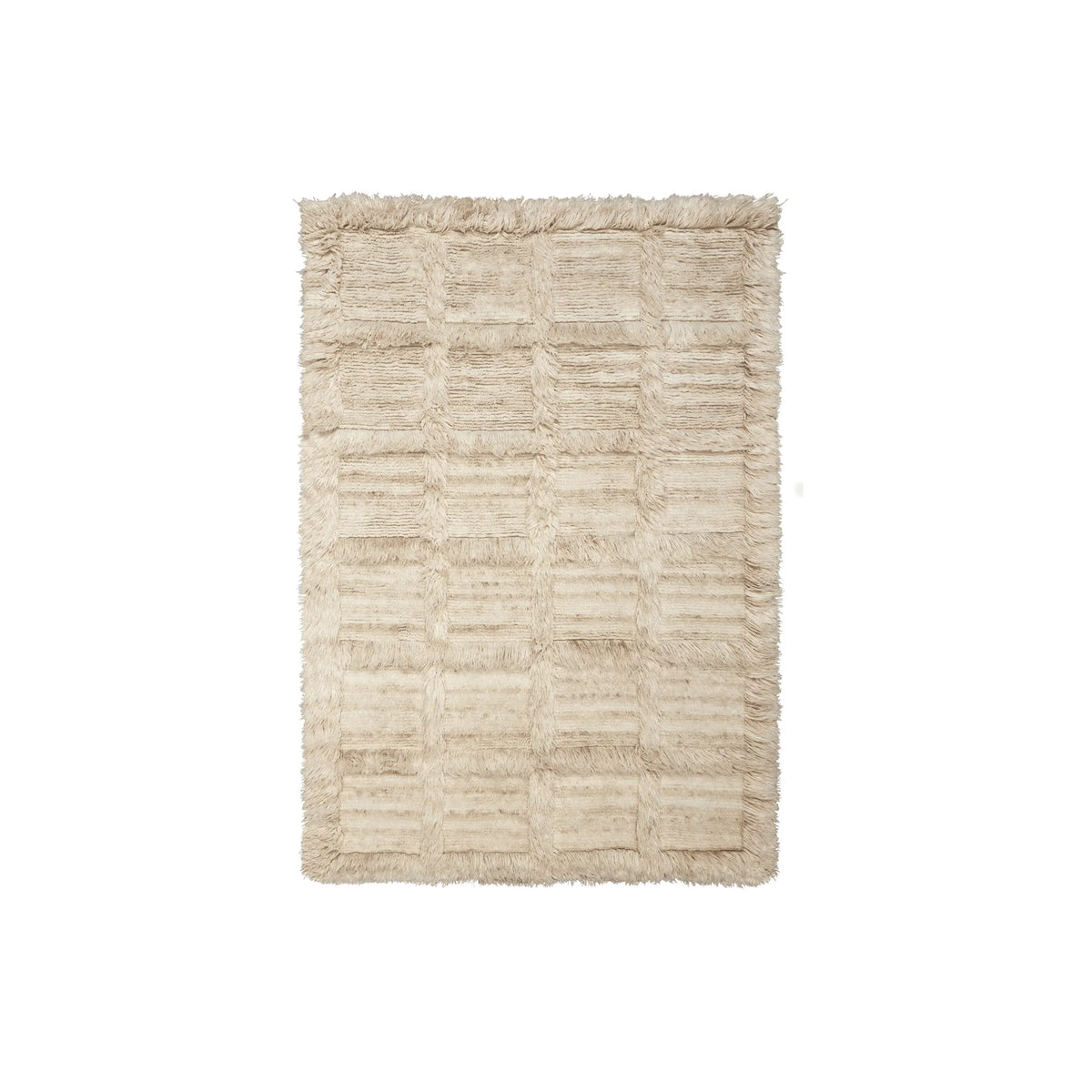 Norte Grid Rug - Natural - 160x235