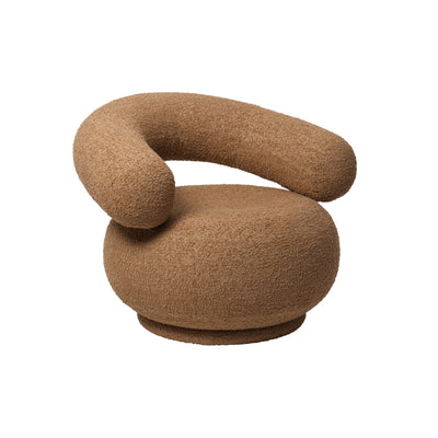 Orbo Lounge Chair - Fabric 3 (Raw Boucle Tan)