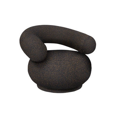 Orbo Lounge Chair - Fabric 5 (Vanir Black/Honey)